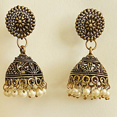 Beautiful Antique Gold Finish Jumkha Earing