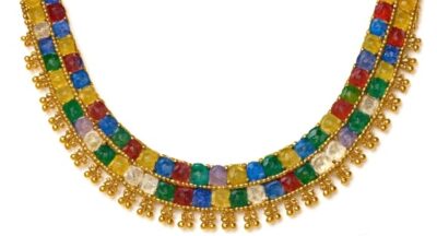 Multi-Gemstone Gold Necklace