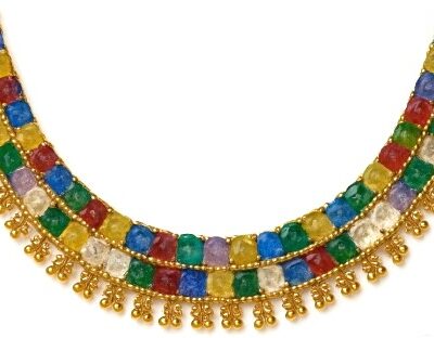 Multi-Gemstone Gold Necklace