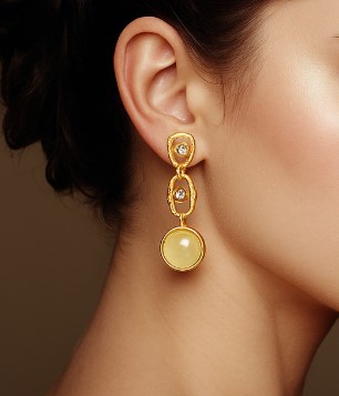 Golden Aura Dangle Earrings
