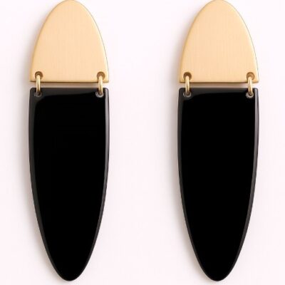 Elegant Two-Tone Drop Earrings