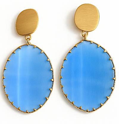 Azure Glow Statement Earrings
