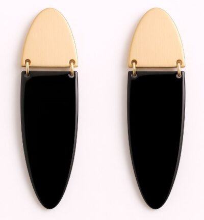 Elegant Two-Tone Drop Earrings