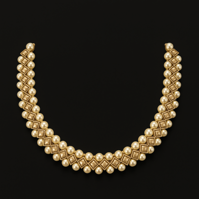 Regal Kundan Pearl Necklace