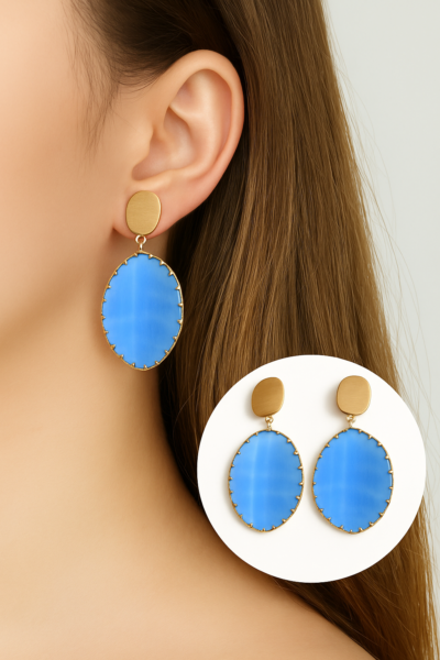 Azure Glow Statement Earrings