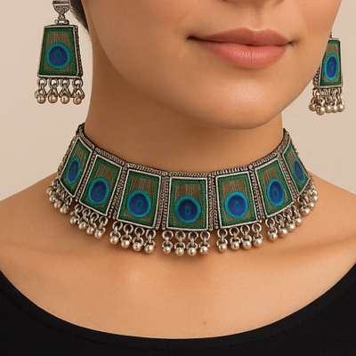 Azure Glow Statement Earrings