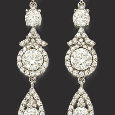 Regal Cascade Diamond Drop Earrings