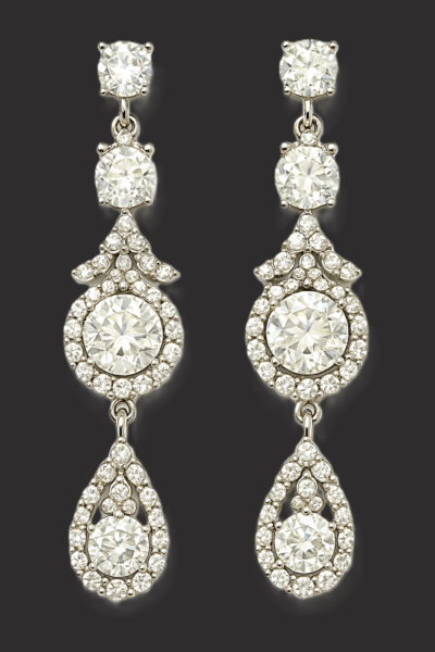Regal Cascade Diamond Drop Earrings