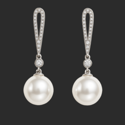 Elegance in Drop – Diamond & Pearl Dangler