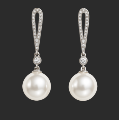 Elegance in Drop – Diamond & Pearl Dangler