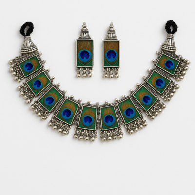 Royal Mayura Antique Necklace Set