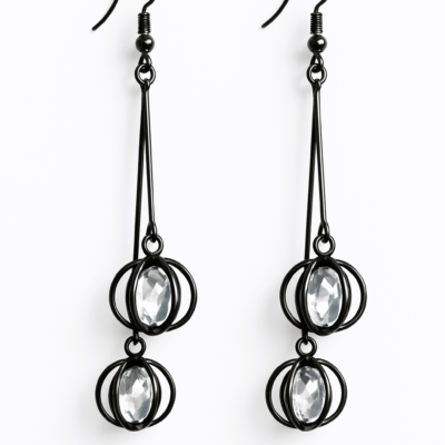 Twilight Orbit Crystal Earrings