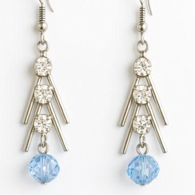 Blue Radiance Crystal Drop Earrings