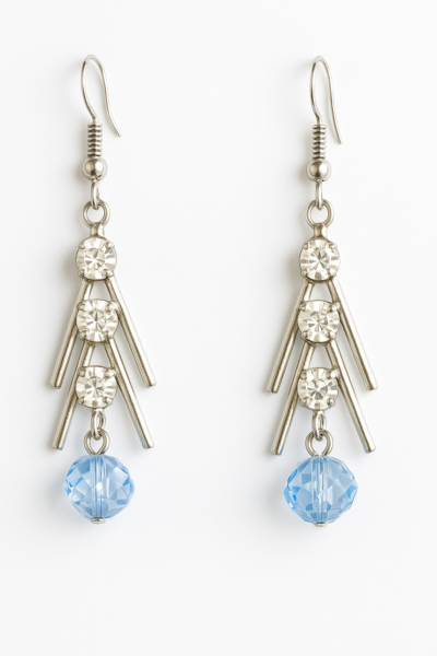 Blue Radiance Crystal Drop Earrings