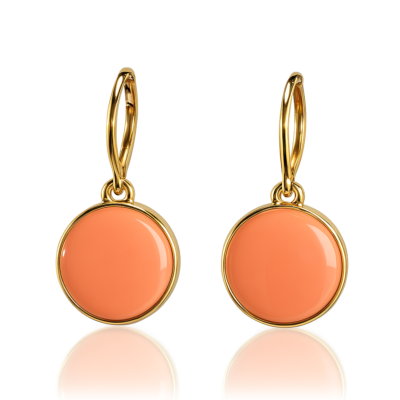 Peach Glow Elegance Drop Earrings
