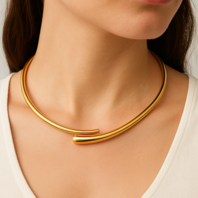Golden Grace Teardrop Necklace & Earring Set