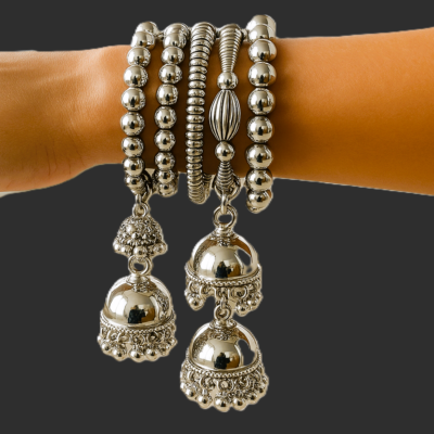 Grace Bell Antique Silver Charm Bracelet