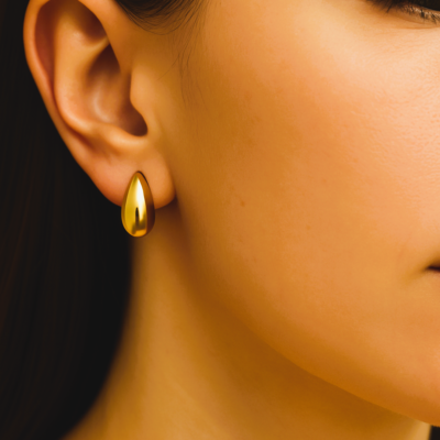 Golden Grace Teardrop Necklace & Earring Set