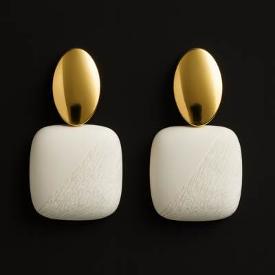 Elegant Dual-Tone Statement Earrings