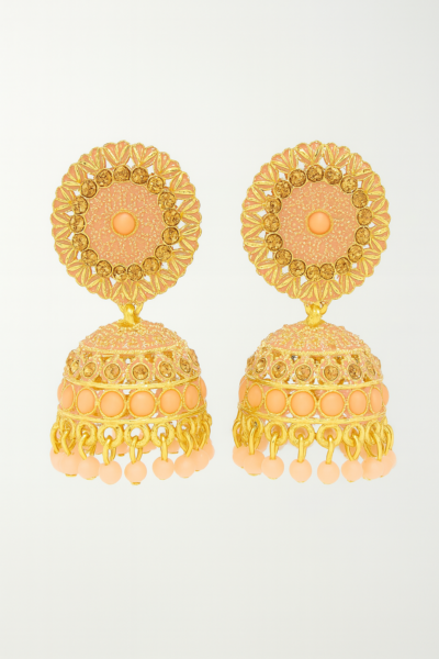 Peach Blossom Jhumka Elegance