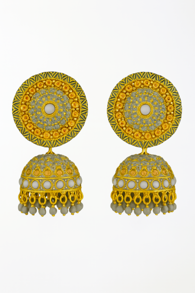 Royal Frost Jhumka Elegance