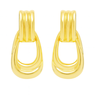 Golden Loop Elegance Earrings