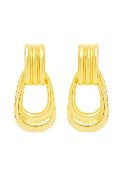 Golden Loop Elegance Earrings