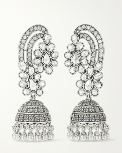 Radiant Bloom Oxidized Jhumka Earrings