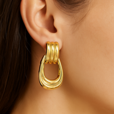 Golden Loop Elegance Earrings