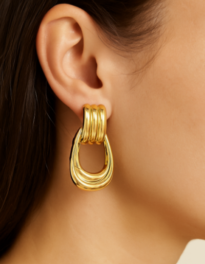 Golden Loop Elegance Earrings