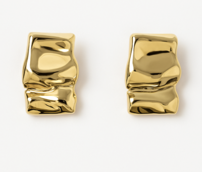 Golden Crinkle Luxe Earrings