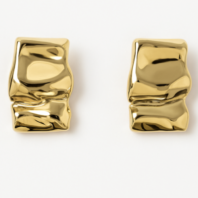 Golden Crinkle Luxe Earrings