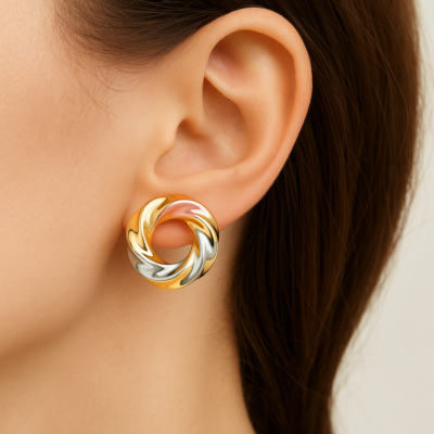 Timeless Tricolor Knot Earrings