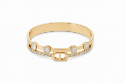 Golden Grace Stone Bangle