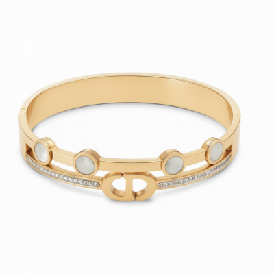 Golden Grace Stone Bangle