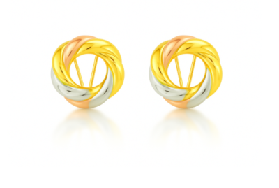 Timeless Tricolor Knot Earrings