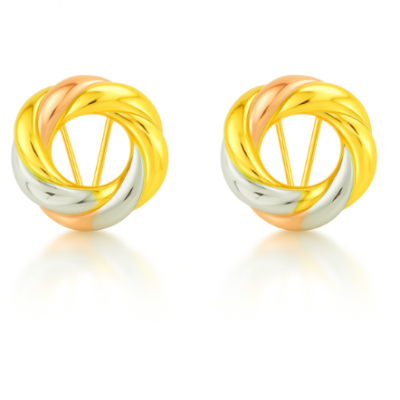 Timeless Tricolor Knot Earrings